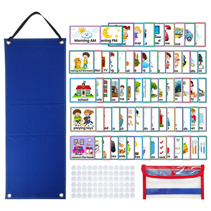 70Pcs Visual Daily Schedule Cards Routine Work Activity Planner