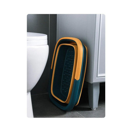 Folding Foot Spa Pedicure Bath Massage Tub Bucket Feet Basin Therapy Luxury Blue