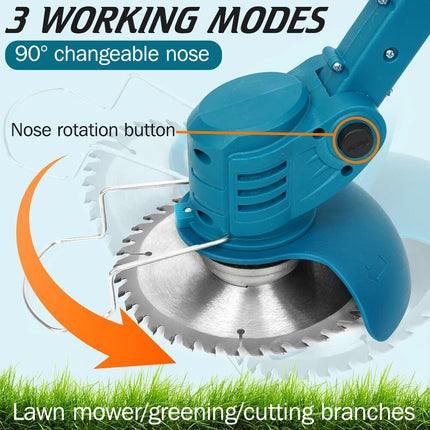 Cordless Electric Grass String Trimmer Lawn  Brush Mower Whipper Snipper