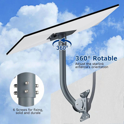 Starlink Gen3 Roof Wall Pole Mounting Kit, Compatible with Standard Satellite Dish