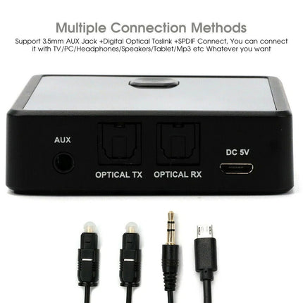 HIFI Bluetooth 5.0 Transmitter Receiver Stereo aptX HD Low Latency Audio Adapter