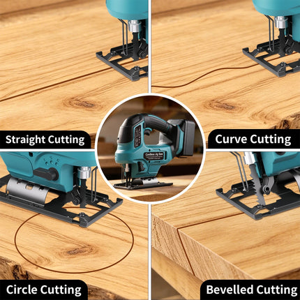 Brushless Cordless Jigsaw Woodworking Cutting Tool Compatible with Makita 18V Battery