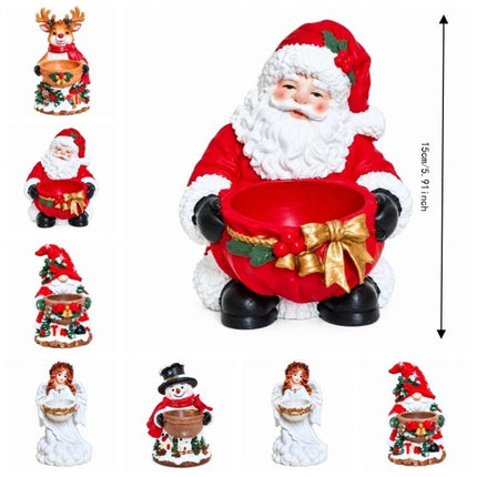 Creative Christmas Candy Bowl Figurine Funny Miniature Sculpture Prop