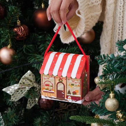 10Pcs Snowman Printed Christmas House Gift Boxes New Year Party