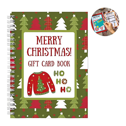 Merry Christmas Gift Card Book 10 Pages, Booklet To Hold Gift Cards Organizer