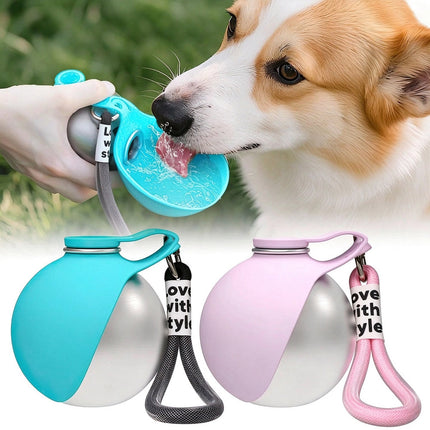 285ml 2-in-1 Portable Dog Water Bottle for Small Dogs - Compact Design for Outdoor Walking