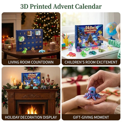3D Printed Animals Christmas Advent Calendars 2026, 24 Day Christmas Countdown