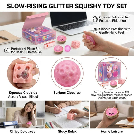 4 Pieces Sensory Toy Assortment Safe Stress Relief Toy Set Kawaii for School