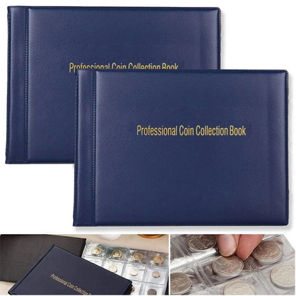 2x Coin Collection Album 240-Capacity Coin Holder Book for Collectors