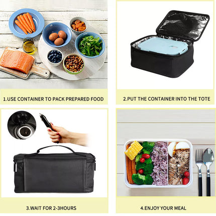 12V Portable Electric Lunch Bags Heating Boxes Food Warmers Bento Heater for Car