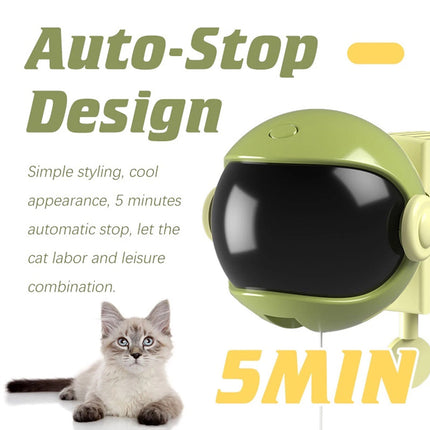 4PCS Cat Toy Kitten Smart Automatic Lifting Feather Teaser Electric Interactive (Green)
