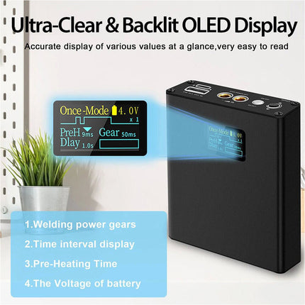 30 Gears Mini Spot Welder Machine Portable LCD Display Battery Welding Tool Kit