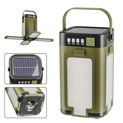 Solar Outdoor Portable Camping Light Solar Charging Foldable 2000mah Tent Light