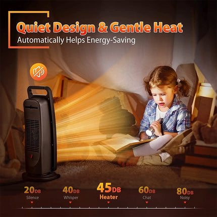 2000W Ceramic Tower Air Conditioner 3 Modes Portable Oscillating Remote Control