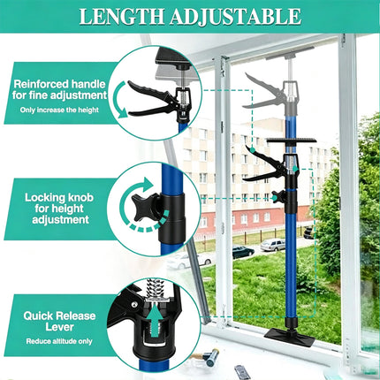 2Pcs Cabinet Jack Support Pole Telescopic Jack Pole Labor-Saving 50-115cm Adjust