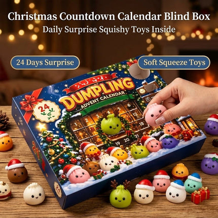 2026 Christmas Squishies Advent Calendar, 24 Days Dumpling Toys Countdown Gift