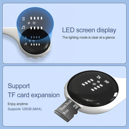 Under-Pillow Bone Conduction Sleep Speaker Bluetooth 5.4, White Noise,Sleep Aid Grey