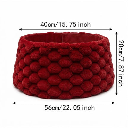 Foldable Tree Bottom Decoration Round Xmas Tree Base Decor Family Holiday Red