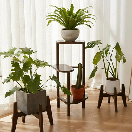 3 Tier High Low Plant Stand Flower Pot Holder Shelf for Garden Living Room Patio