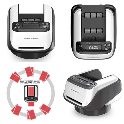 Automatic Card Shuffler and Dealer, 2 in 1 360° Rotating Card Shuffling+Dealing