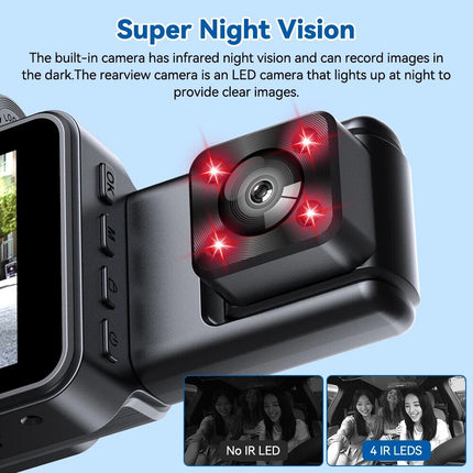 Wifi HD 1080P Car Dash Camera Night Vision Video Recorder Cam Front Rear Camera