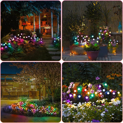 Solar Firefly Lights Swaying Lawn Outdoor Garden Landscape Decor 8pcs LED