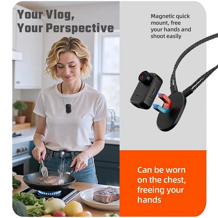 Portable Mini Thumb Action Camera 1080P Magnetic Sport Camera Camcorder Body Cam
