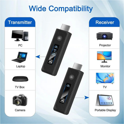 Wireless HDMI Extender 1080P HD 50M Transmitter Receiver Adapter