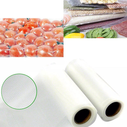 10 Rolls Vacuum Food Sealer Roll Bags 6mx28cm Saver Seal Storage Heat Commercial