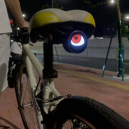 LED Motorcycle Bicycle Devil Eye Light Programmable Eyes Rear Bike Lights USB
