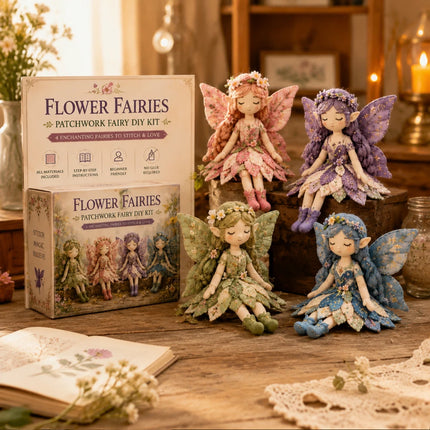 Fairy Patchwork DIY Collection,Fun Flower Fairies Patchwork Sewing Craft Kit