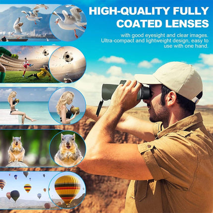 HD 80x100 Monocular Telescope Binoculars w/ Phone Holder Tripod Travel Hiking