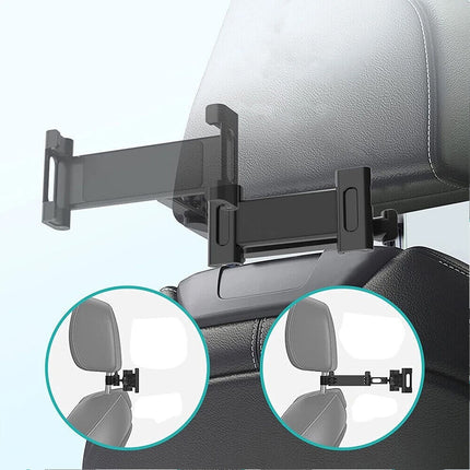 Extendable Car Back Seat Headrest Long Mount Universal Holder iPad Tablet Rotate