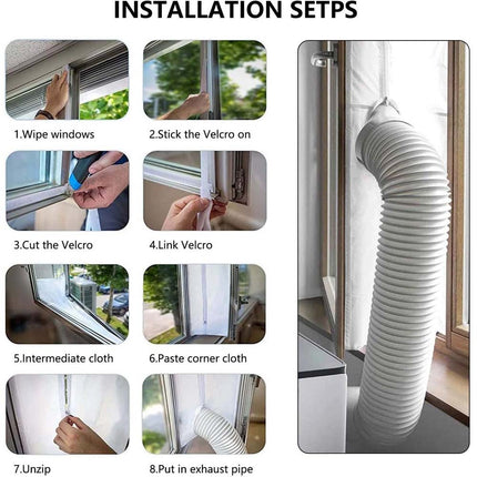 4M Hot Air Stop Waterproof Outlet Window Seal Kit For Mobile Air Conditioners