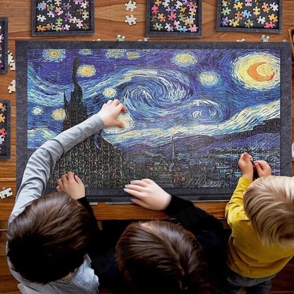1000Pcs jigsaw Puzzle Board Portable Felt Puzzle Plateau 6 Drawers Puzzle Table