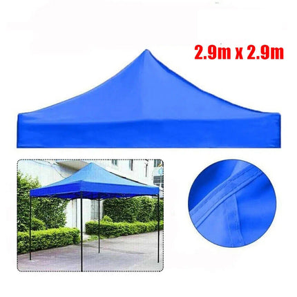 Garden BBQ Gazebo Top Cover Cloth Roof Replacement Fabric Tent Canopy 2.9x2.9m (Blue）