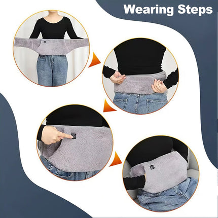USB Electric Heating Menstrual Heat Pad Belt For Period Pain Relief Cramps Waist