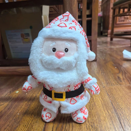 Paintable DIY Paintable Santa Claus Plush Toy Home Festive Decorations with pens