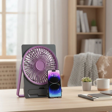 Portable Mini Handheld Fan USB Desk Fan 5-Speed Quiet Cooling for Office Dorm 1p