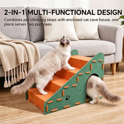 4 Step Ramp Stairs for Sofa & Chair NonSlip Sturdy Pet Steps Cats Dogs