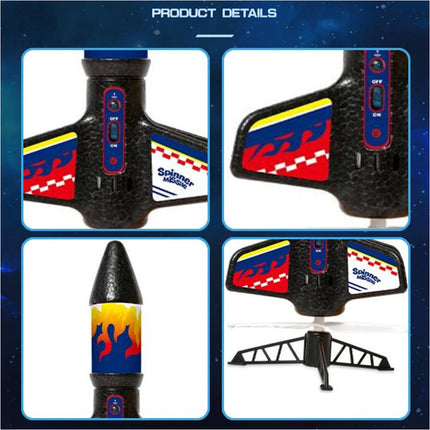 Motorized Electric Flying Rocket Toy with Parachute