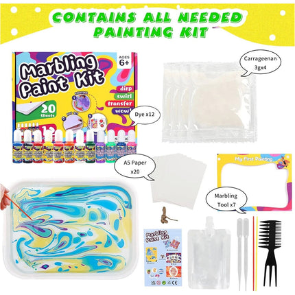 Marbling Painting DIY Painting on Water Creative Colors Art Set Xmas 12Color