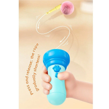 1Pcs Flashlight Shape Pom-Pom Ball Toy Automatic Cat Catching Device Gift