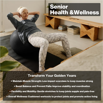 Black Swiss Ball Yoga Ball Birth Ball Exercise Ball Pilates Gym 75cm