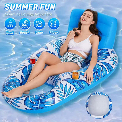 Inflatable Floating Hammock Water Mat Bed Float Chair Swimming Pool Sport Toys