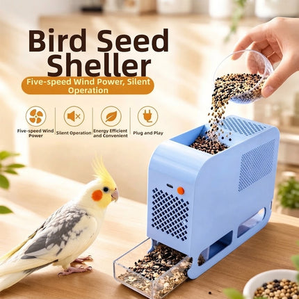 Parrot Bird Food Winnower Grain Husk Separator and Seed Sifting Mixer Cleaner (Blue)
