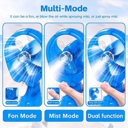 Portable Hand Held Water Spray Misting Fan Travel Mini