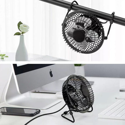 8Inch Portable USB Table Fan Mini USB Desk Fan Small Quiet Personal Cooler