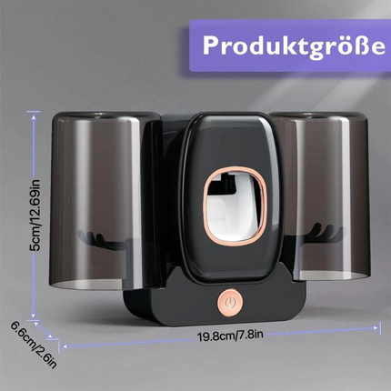 Automatic Toothpaste Dispenser Handsfree Toothbrush Holder Set Holder 2 Cup
