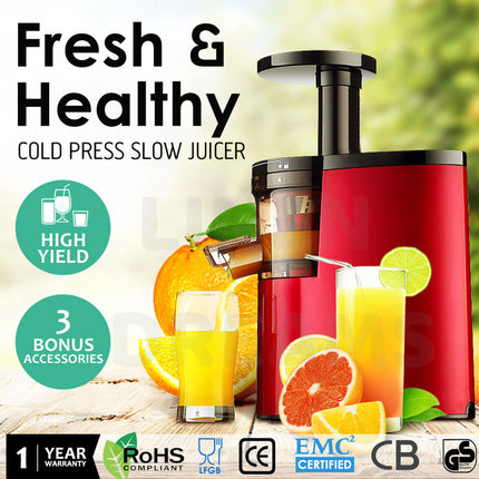 Cold Press Juice Slow Juicer Fruit Vegetable Processor Extractor